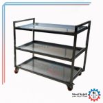 ترولی حمل ظروف سه طبقه استیل