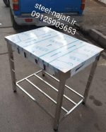 میز کار تمام استیل در ابعاد مختلف